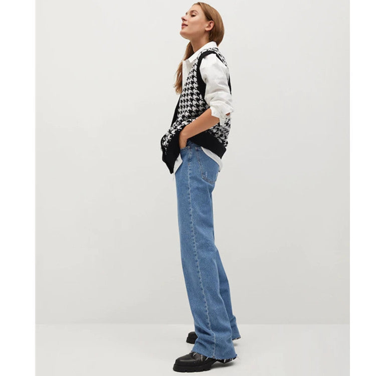 Cardigan Chic Pied-de-Poule
