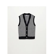 Cardigan Chic Pied-de-Poule