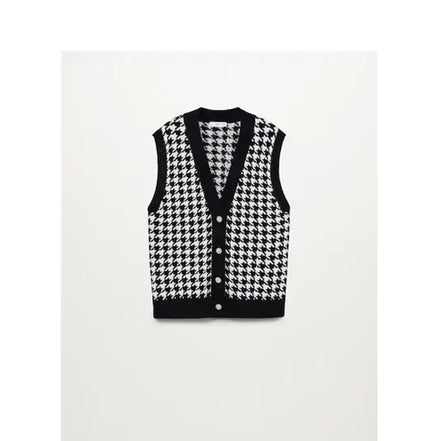 Cardigan Chic Pied-de-Poule