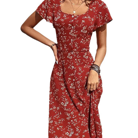 Robe Fleurie Élégance Femme
