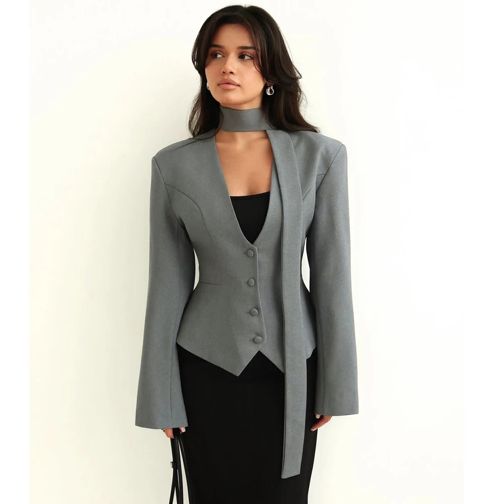 Blazer Femme Élégance Chic Noir