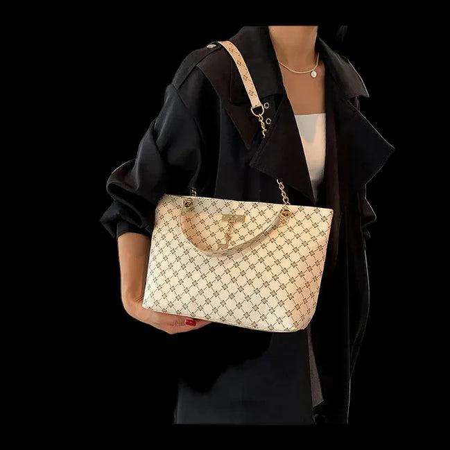 Sac cabas femme effet cuir tressé – Grand format chic