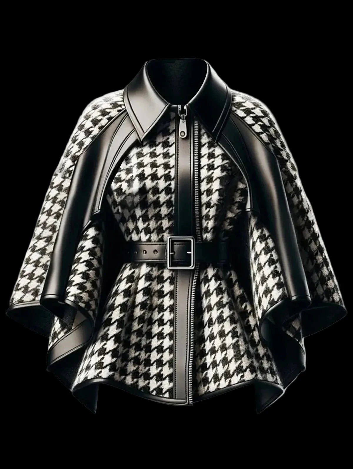 Veste Femme Chic Motif Pied-de-Poule