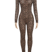 Combinaison Femme Léopard Transparente Sexy