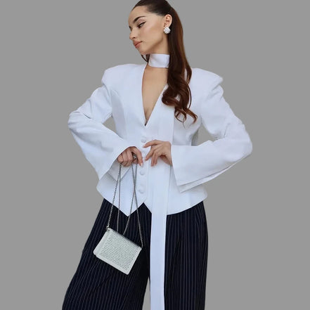 Blazer Femme Élégance Chic Noir