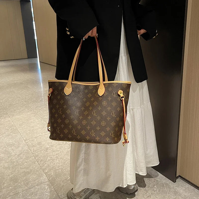 Sac cabas femme rétro grand format – Élégance intemporelle