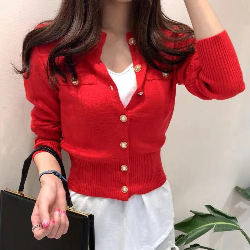 Gilet Femme Chic Beige Boutonné