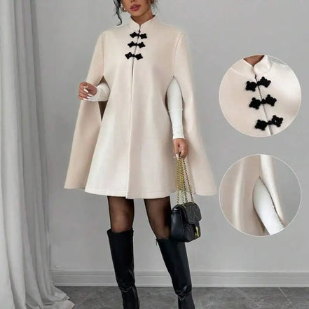Cape Femme Élégante Hiver Chic