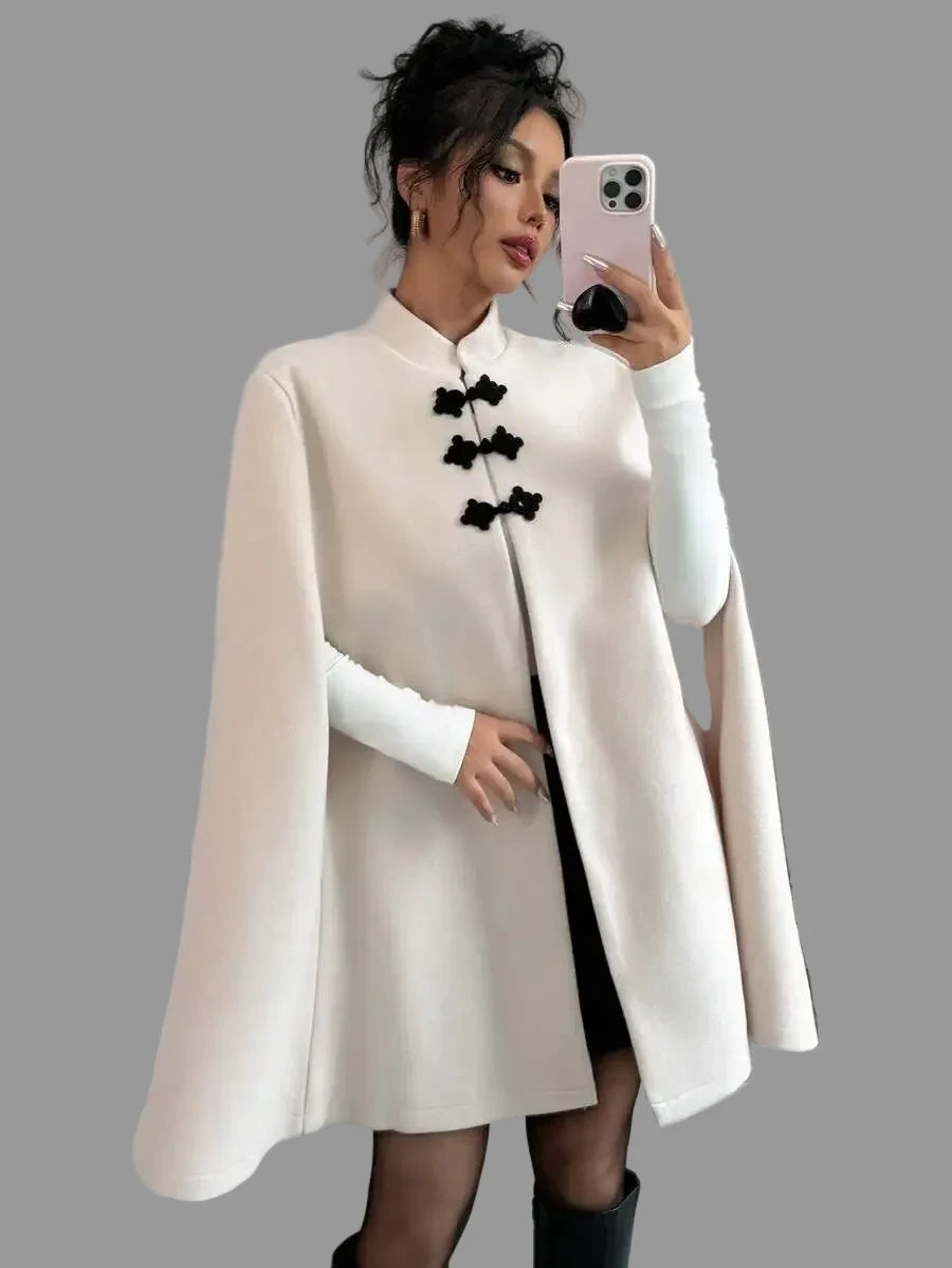Cape Femme Élégante Hiver Chic
