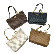 Sac cabas femme effet cuir tressé – Grand format chic