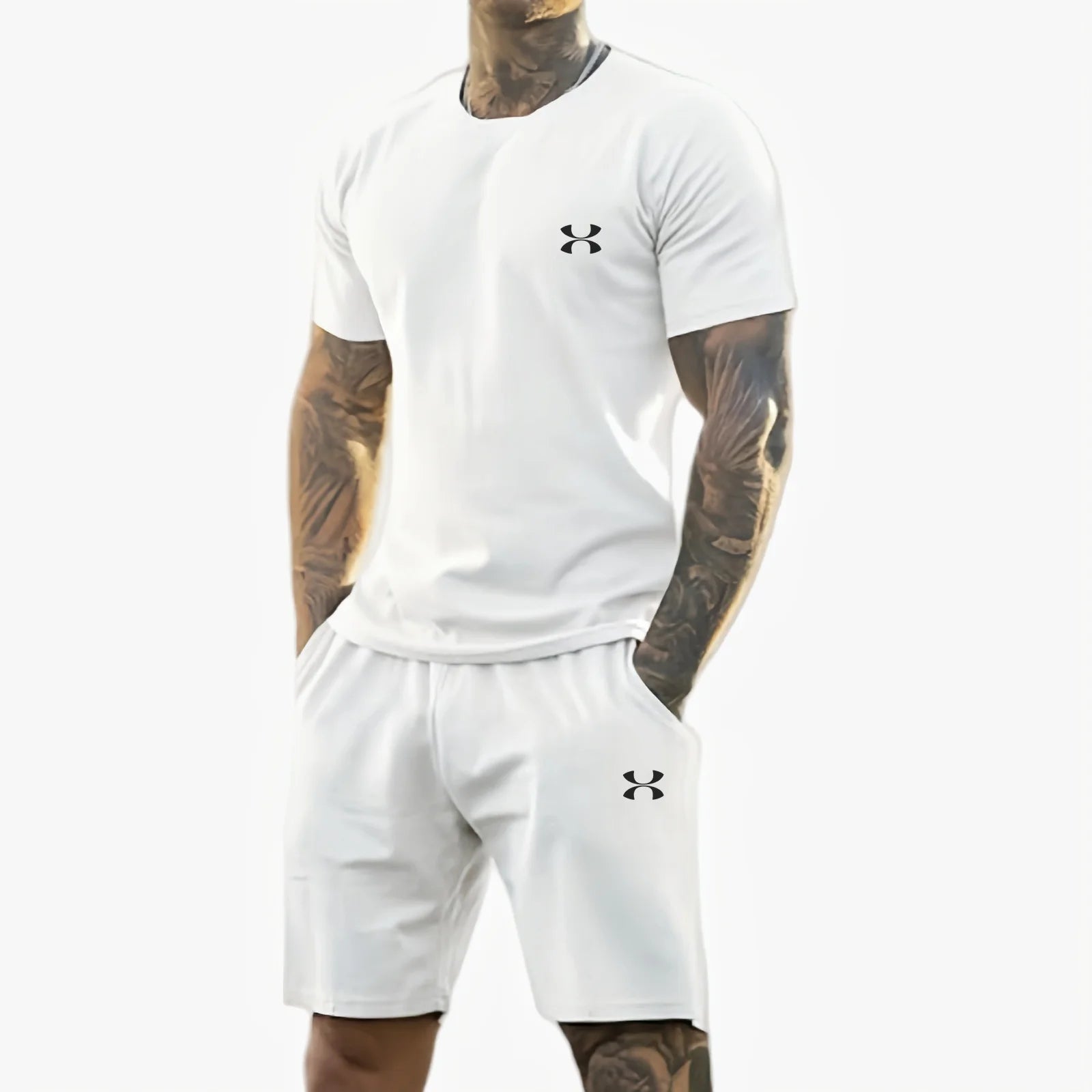 Ensemble sport homme respirant t-shirt et short