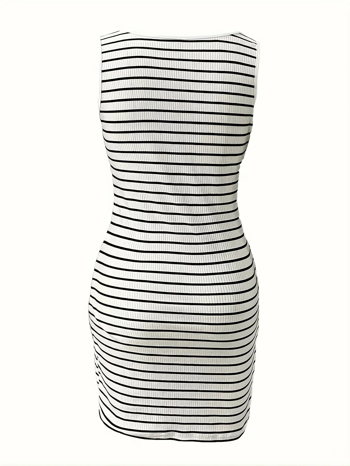Robe Femme Moulante Zip Rayée Chic