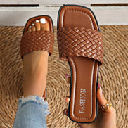 Sandales Tressées Élégance Femme