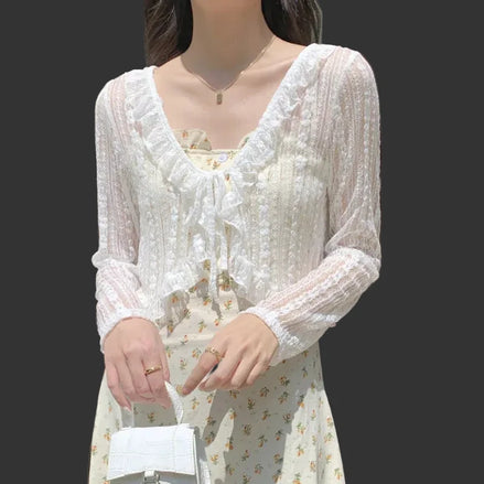 Blouse Femme Blanche Dentelle Élégance