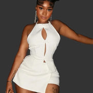 Ensemble Femme Sexy Dos Nu Blanc
