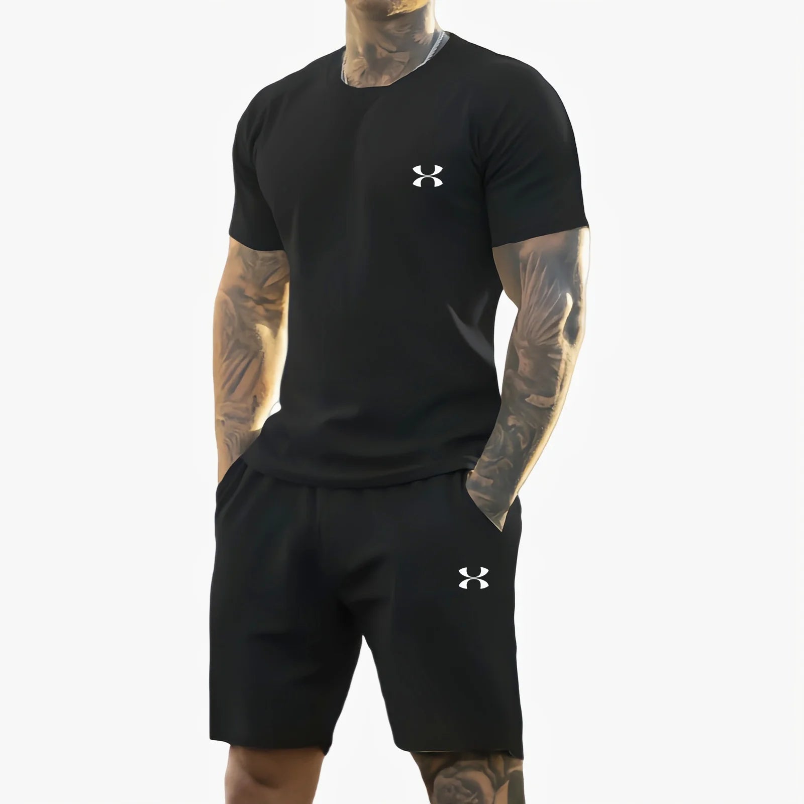 Ensemble sport homme respirant t-shirt et short