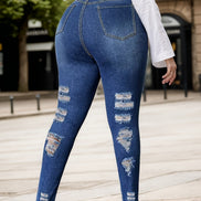 Titre conseillé :  Jean Skinny Femme Destroy – Coupe Ajustée