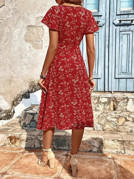 Robe Fleurie Élégance Femme